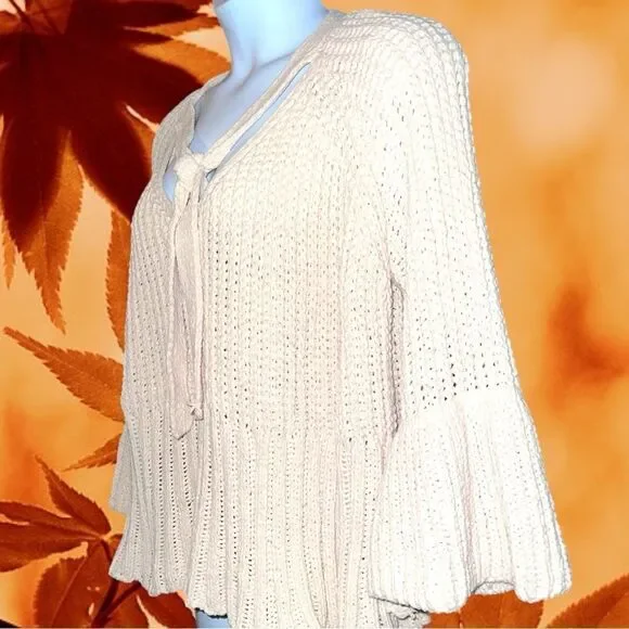 Anthropologie pol cream soft cute sweater - Picture 6 of 11